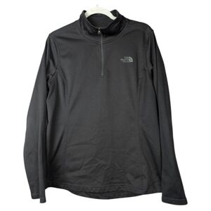 North Face women's large pullover half-zip layering piece in black